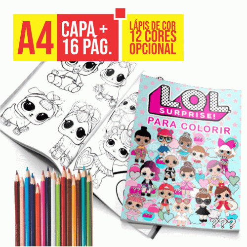 Revista de Colorir Personalizada | A4 | 16p + Capa